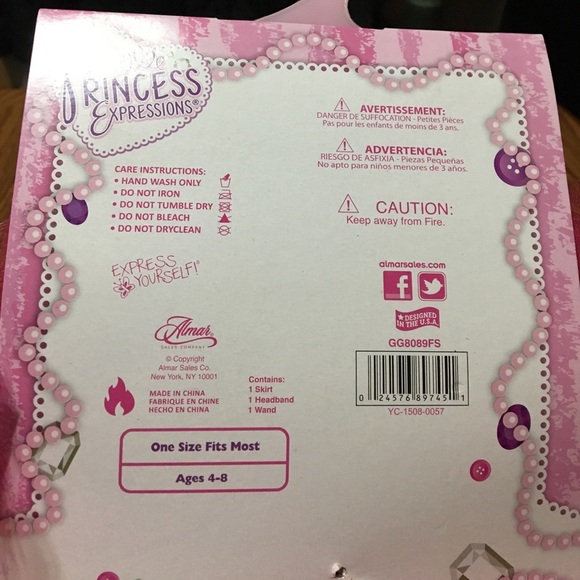 Girl's Princess 3pc Skirt Set Dress Up - Picture 7 of 7